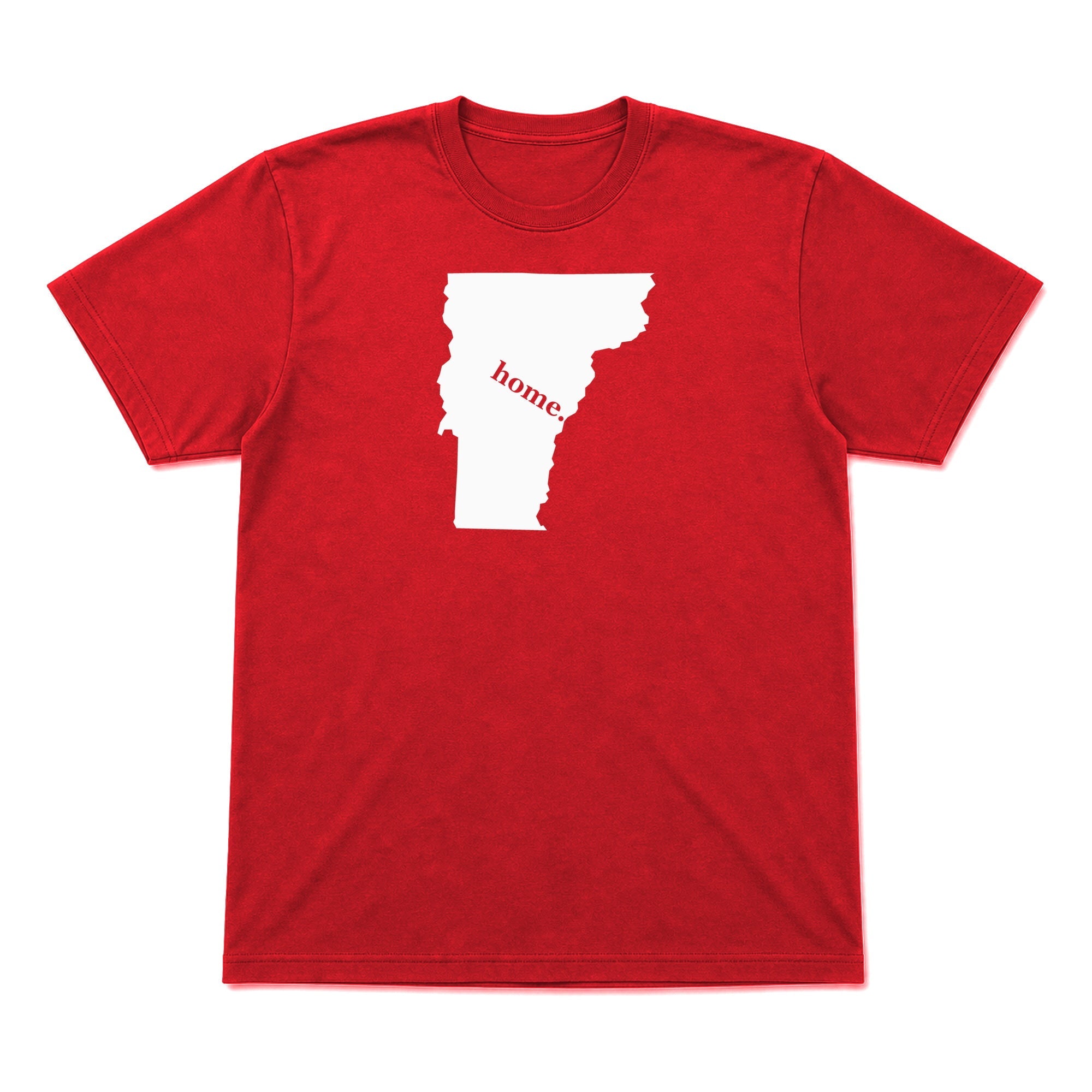 Vermont home graphic T-shirt in red
