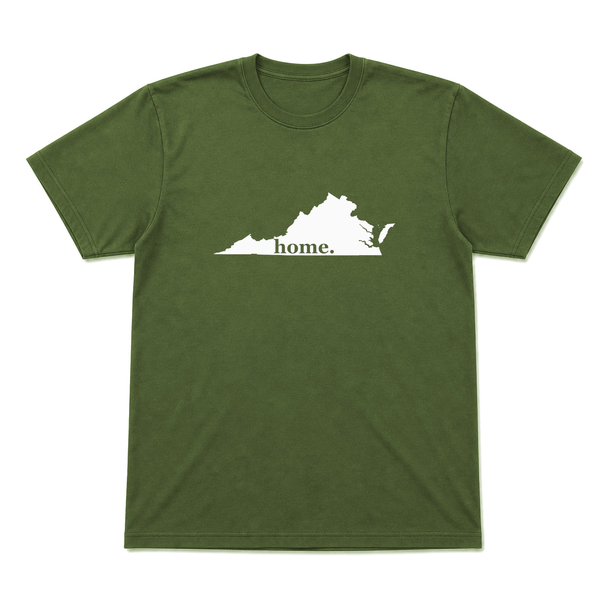 Virginia home graphic T-shirt in olive green
