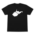 West Virginia home graphic T-shirt in black