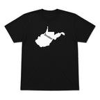 West Virginia home graphic T-shirt in black