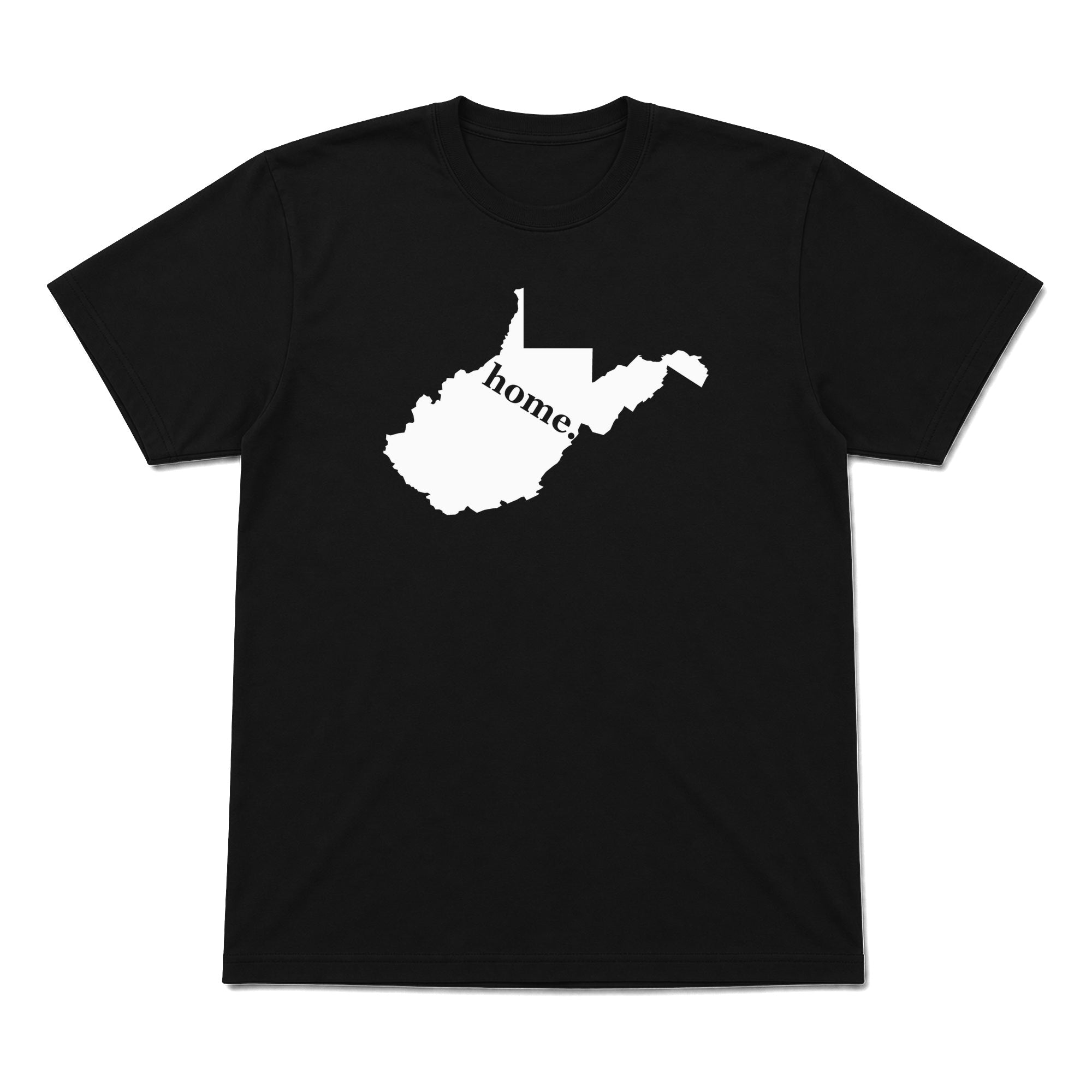 West Virginia home graphic T-shirt in black