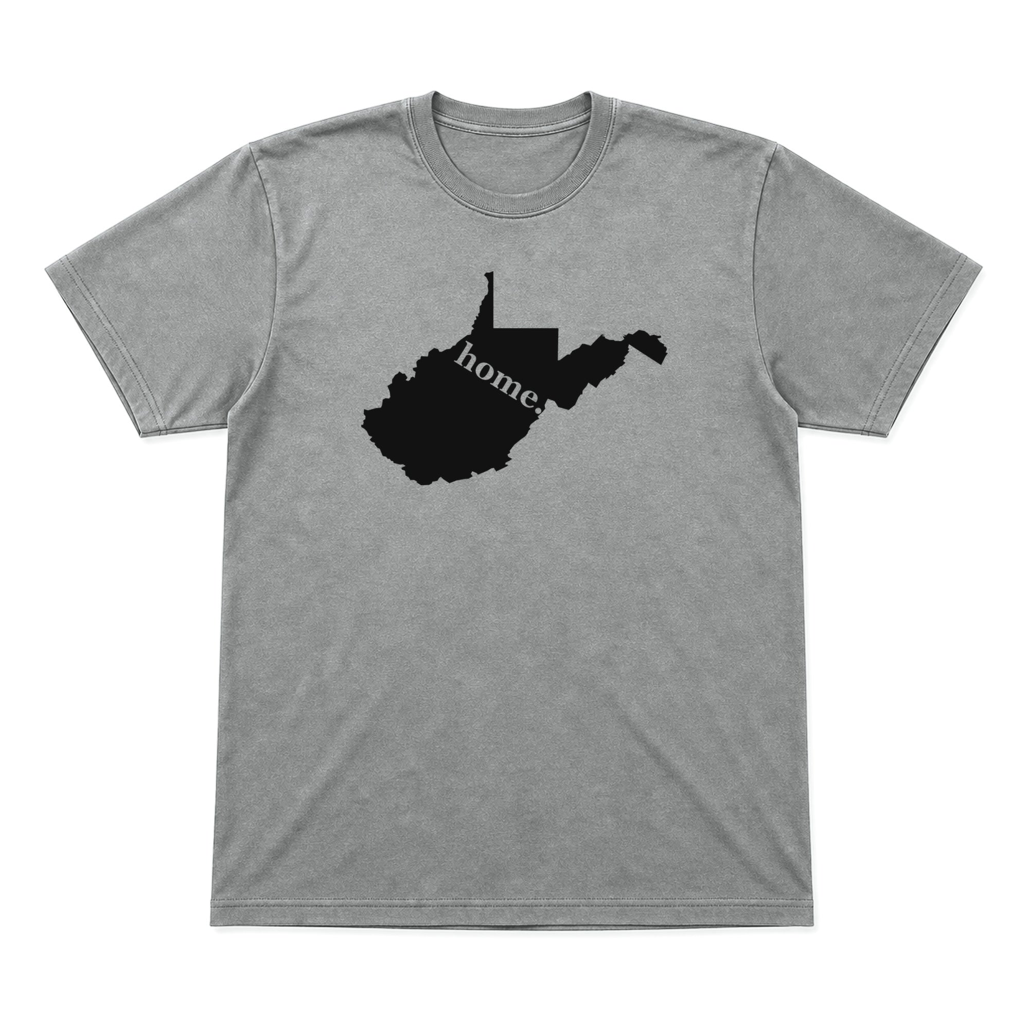 West Virginia home graphic T-shirt in heather gray