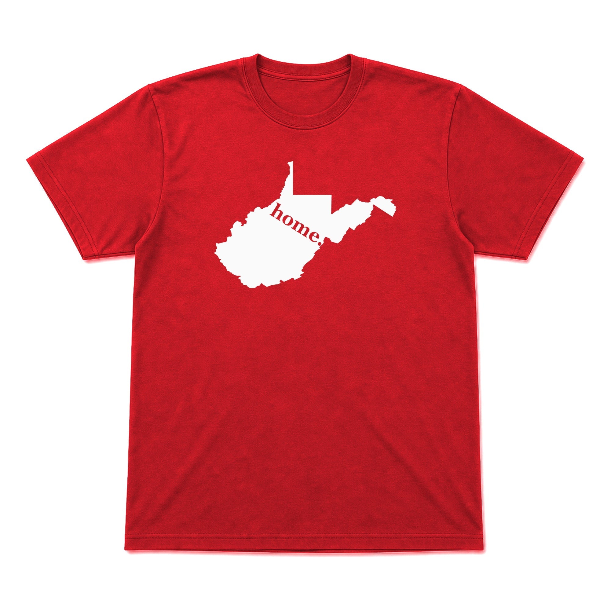 West Virginia home graphic T-shirt in red