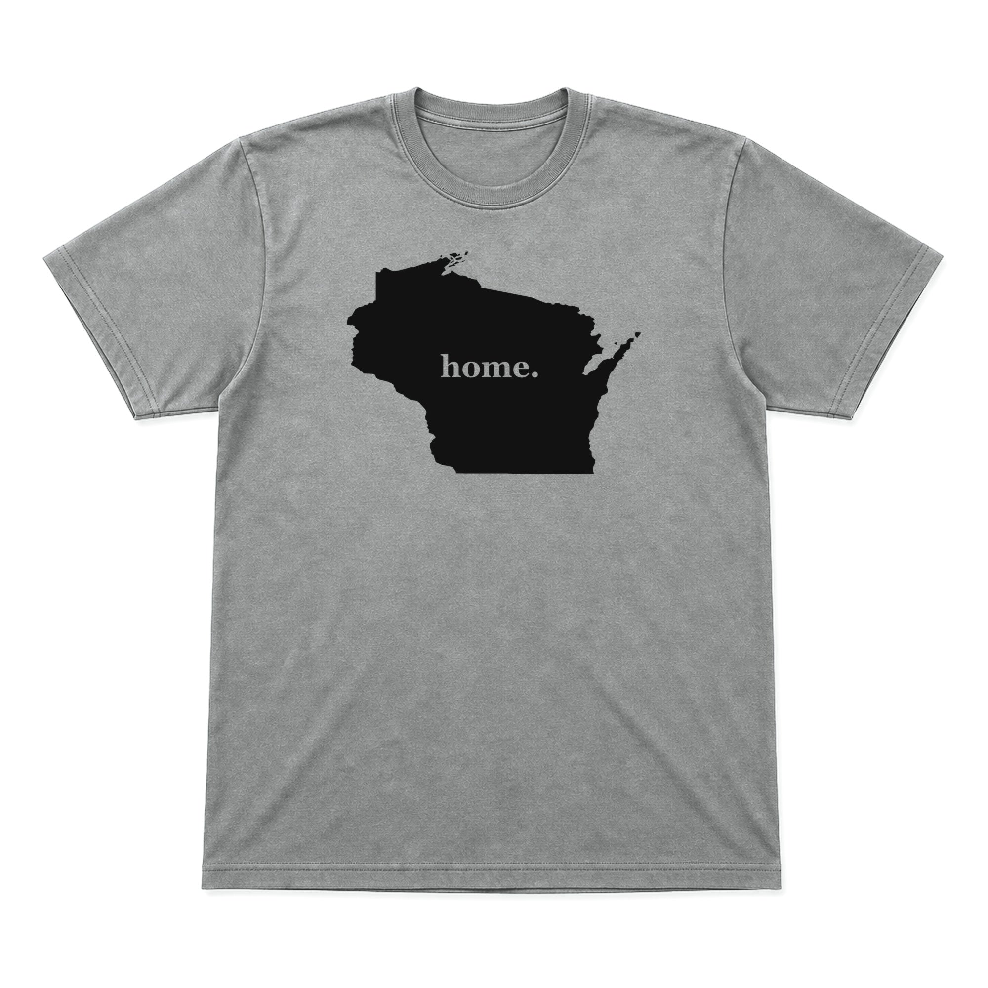 Wisconsin home graphic T-shirt in heather gray