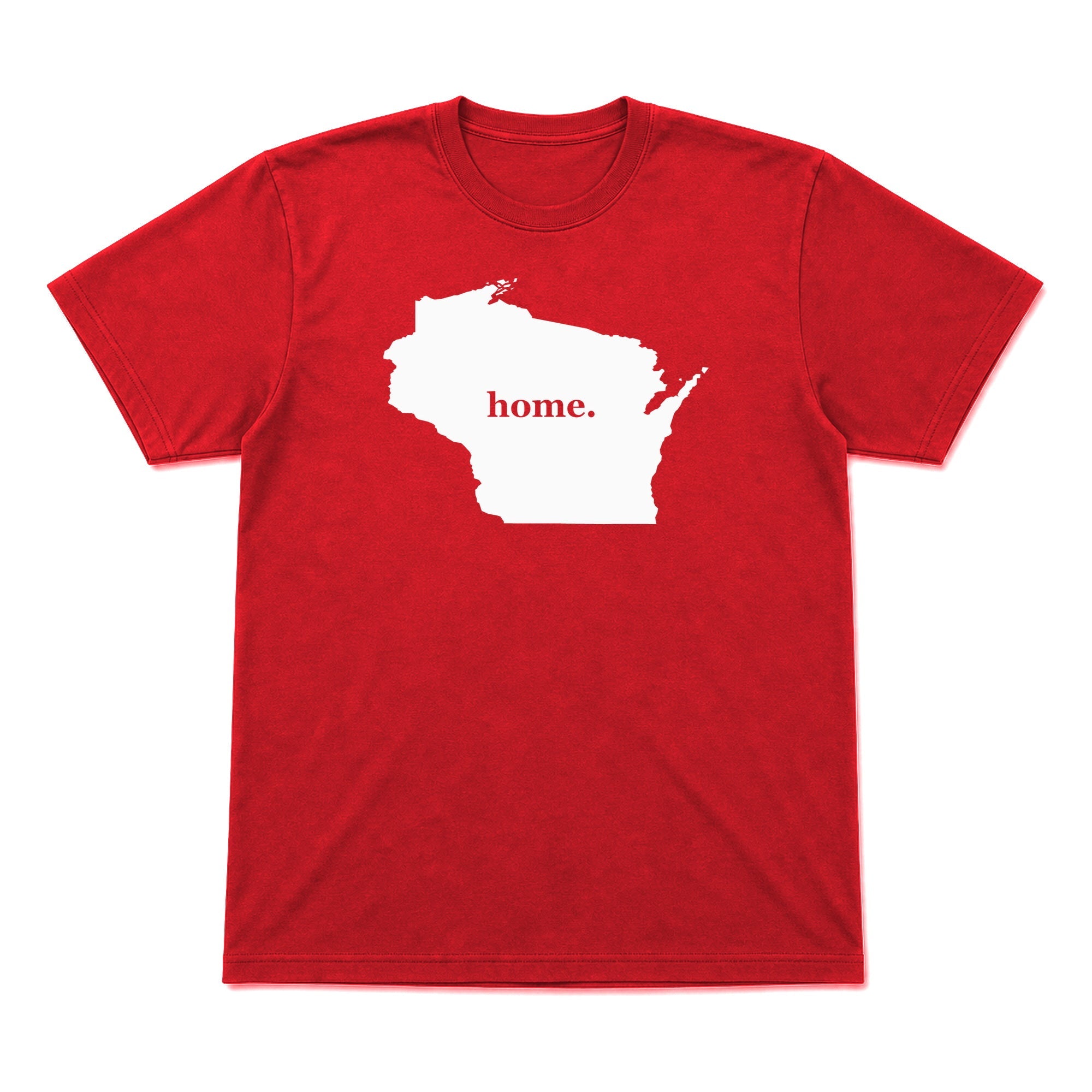 Wisconsin home graphic T-shirt in red