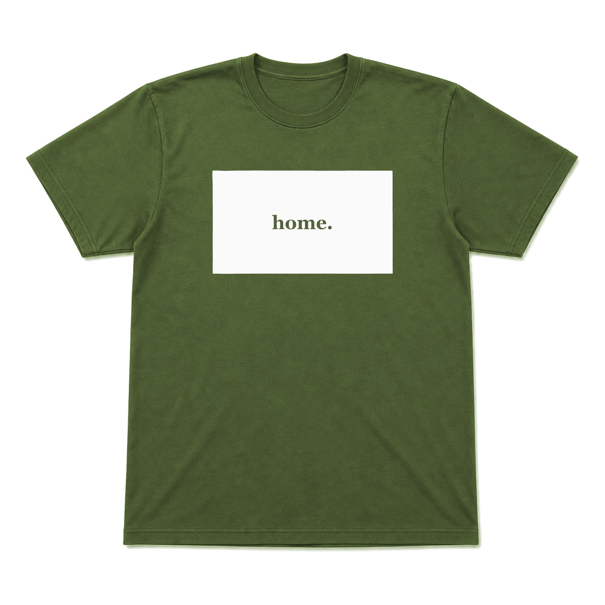 Wyoming home graphic T-shirt in olive green