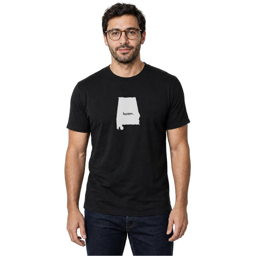Alabama home T-shirt in black shown on a male model