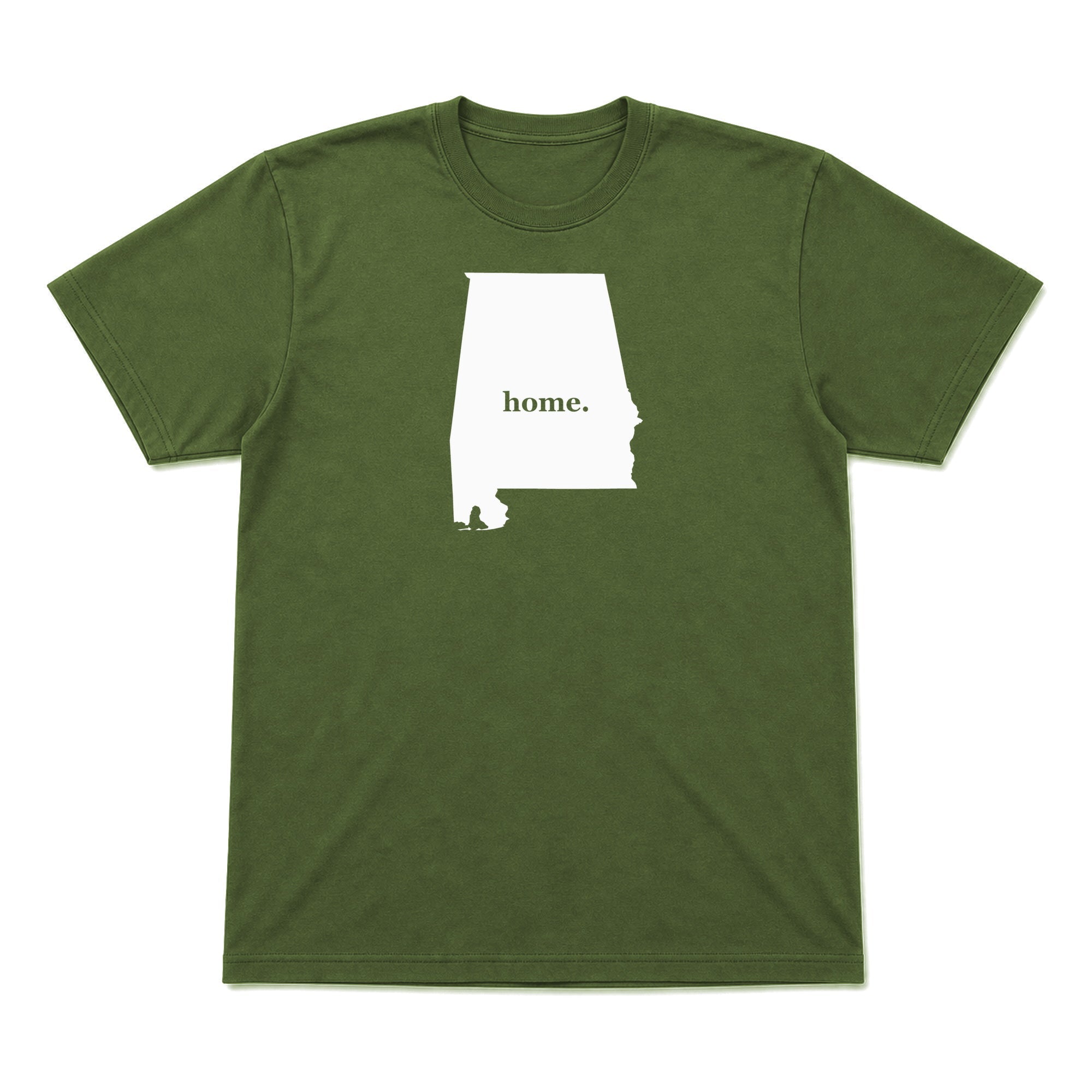 Alabama home graphic T-shirt in olive green
