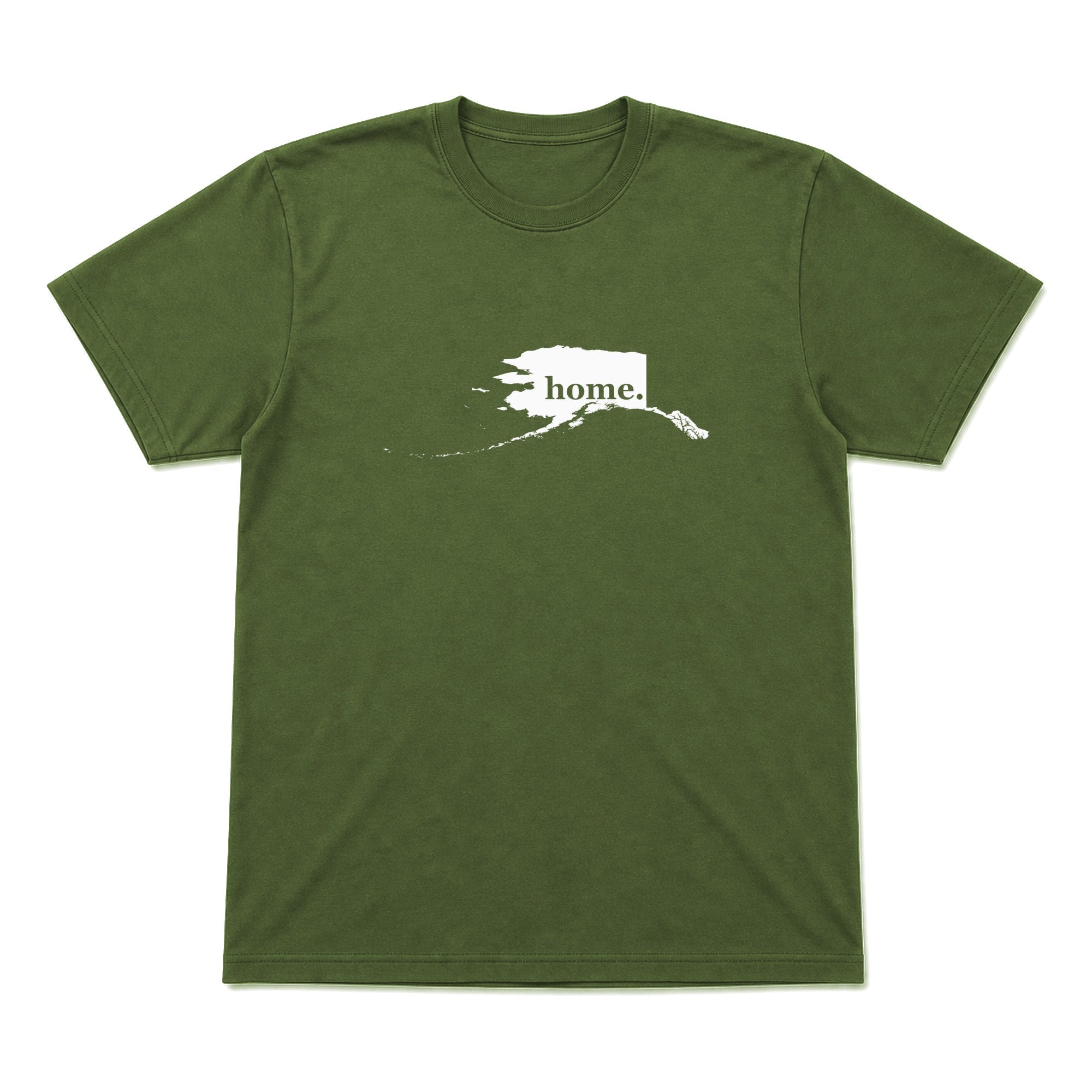 Alaska home graphic T-shirt in olive green