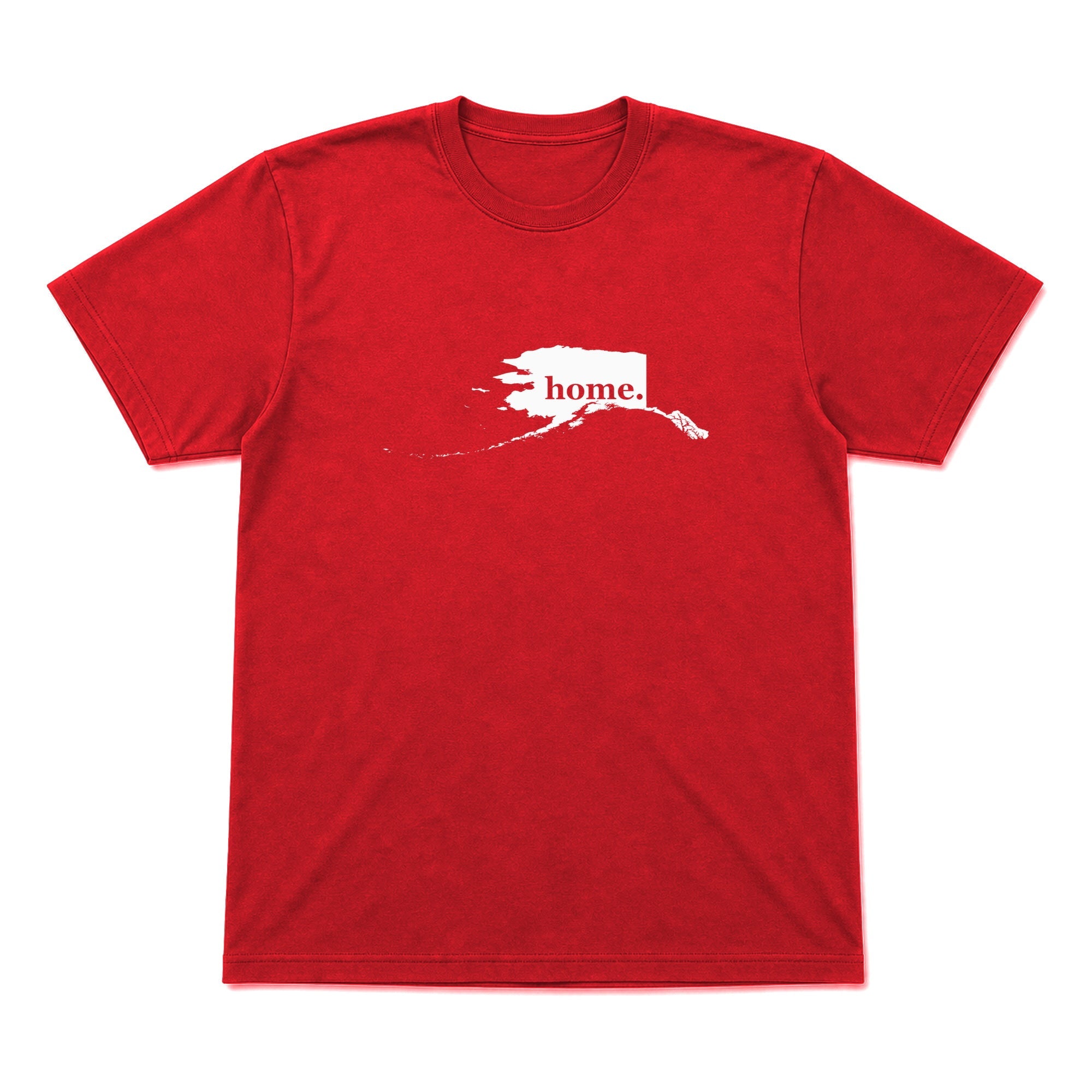 Alaska home graphic T-shirt in red