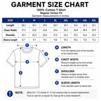 100 percent cotton T-shirt size chart S to 5XL